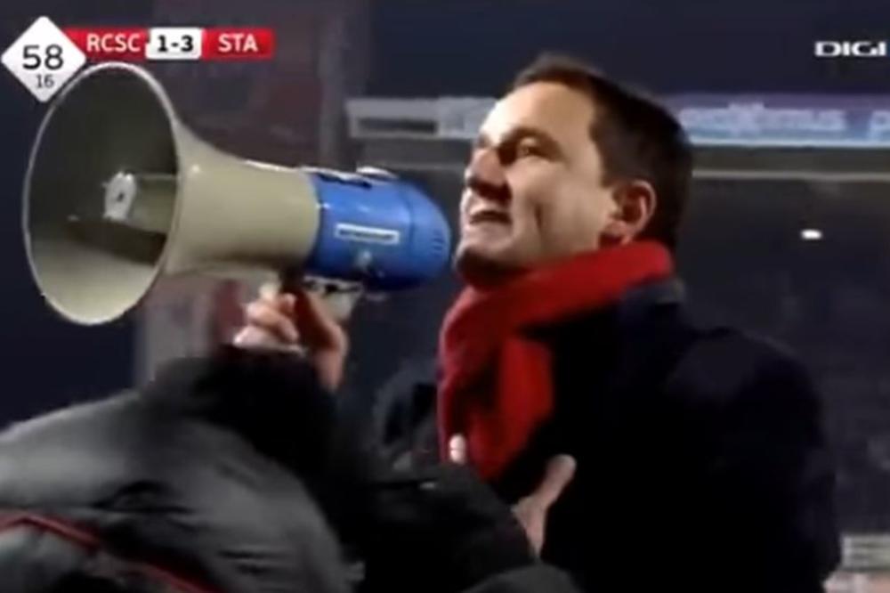 BIVŠI TRENER ZVEZDE U CENTRU SKANDALA: Uleteo na teren i uzeo megafon od navijača! (VIDEO)