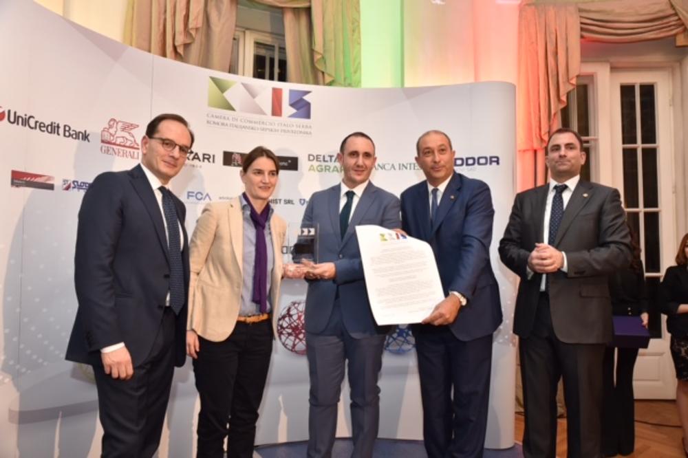 DODELJENA NAGRADA ĐUZEPE MARIA LEONARDI: Svečano gala veče Komore italijansko-srpskih privrednika