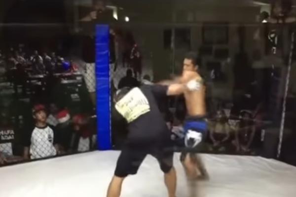 KOMPASA BEZ: Borac ustao iz nokdauna i krenuo da šiba sudiju! (VIDEO)