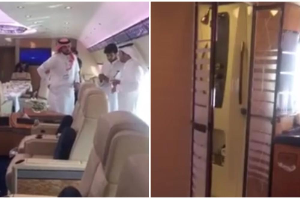 ZLATO, DIJAMANTI, SAMO BAHATO: Ušli smo u najskuplji avion na svetu! (VIDEO)