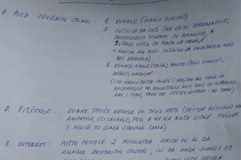 NE DIRAJ MI ĆEVAPE, NEMA KAFENISANJA! Studentkinje u domu očitale bukvicu novoj cimerki (FOTO)