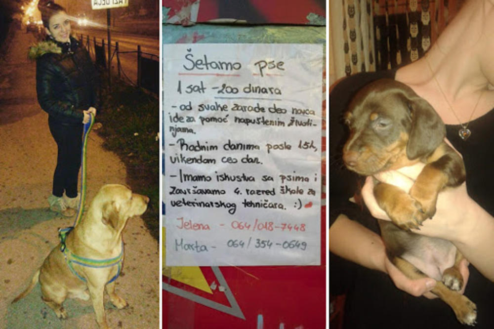 OVE DEVOJČICE SU NAJVEĆE CARICE: Šetaju kuce za 200 dinara, a novac daju u humanitarne svrhe! (FOTO)