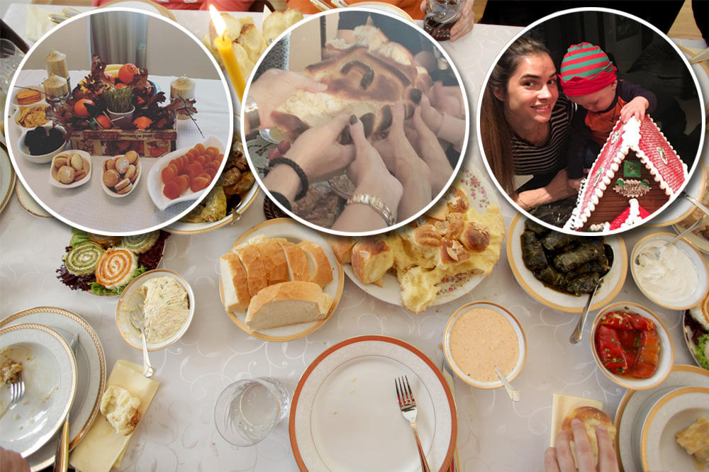 KAD JE LUK - NEK JE PRAZILUK Božićna trpeza srpskih zvezda: Ko juri novčić, ko sam mesi česnicu, a ko kolač od đumbira? (FOTO)