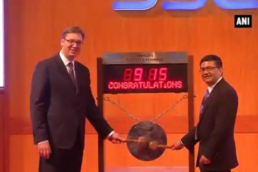 VUČIĆ OTVORIO MUMBAJSKU BERZU: Velika čast za Srbiju, pogledajte kako je to uradio! (VIDEO)