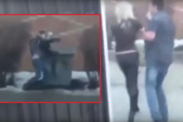 Ti ćeš mene da ostavljaš?! Kad Rus pobesni, devojka mu završi u...kontejneru?! (VIDEO)