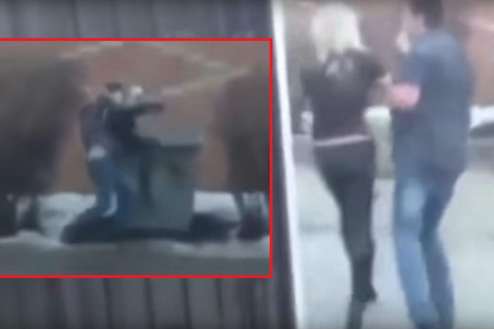 Ti ćeš mene da ostavljaš?! Kad Rus pobesni, devojka mu završi u...kontejneru?! (VIDEO)