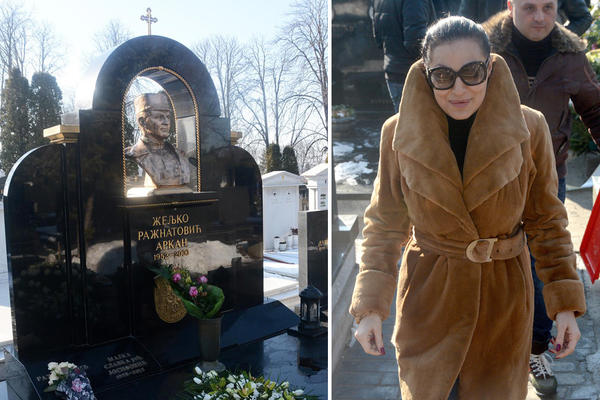 DOSTA VIŠE, OVO JE PARASTOS! Ovaj trenutak je Ceci uspeo da izmami čak i osmeh na Arkanovom pomenu! (FOTO)