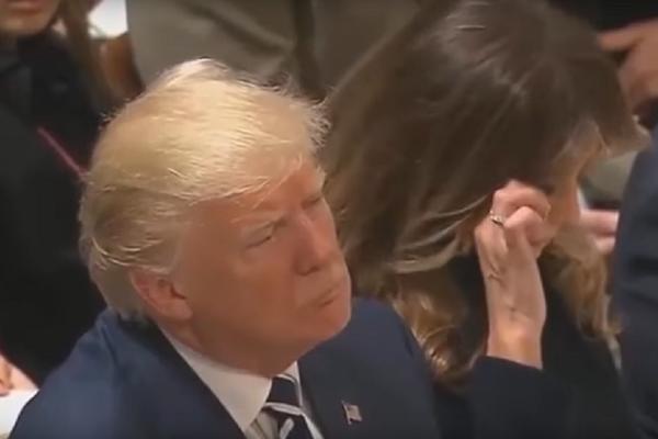 Nije mogla da se smiri: Melanija u suzama pratila molitvu u crkvi! (VIDEO)