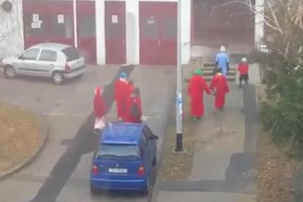 Zagrepčani u strahu: Maskirani ljudi u crvenom ne prestaju da ih plaše! (VIDEO)