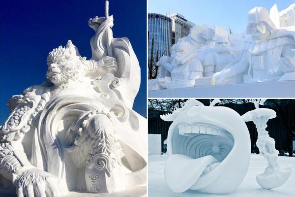 Za njih je Sneško smejurija, ovi likovi stvaraju pravu SNEŽNU UMETNOST! (VIDEO)