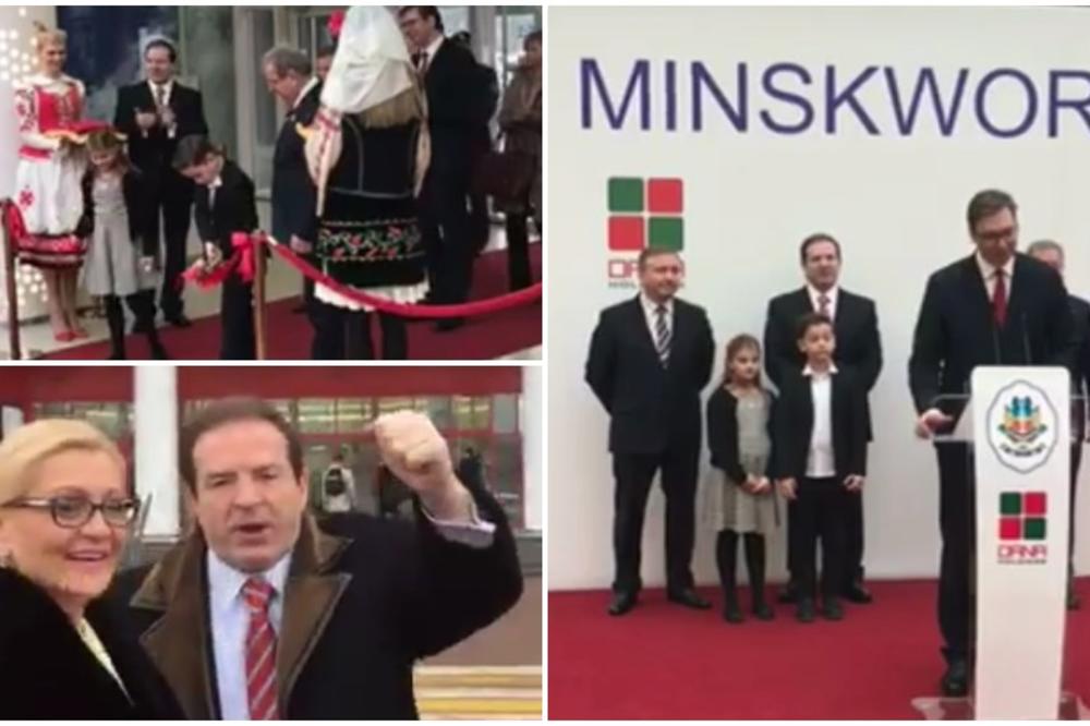 VUČIĆ OTVORIO KARIĆEV TRŽNI CENTAR OD 200.000 KVADRATA U BELORUSIJI: Pogledajte snimak sa svečanosti (VIDEO)