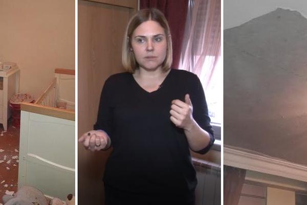 VIDELA SAM NOGICE KAKO VIRE, NISAM ZNALA DA LI MI JE DETE ŽIVO: Ispovest Beograđanke kojoj se u dečjoj sobi obrušio plafon! (FOTO) (VIDEO)