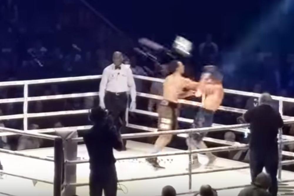 OPŠTA TUČA POSLE BOKSERSKOG SPEKTAKLA: Pobednik nokautiran kofom punom leda! (VIDEO)