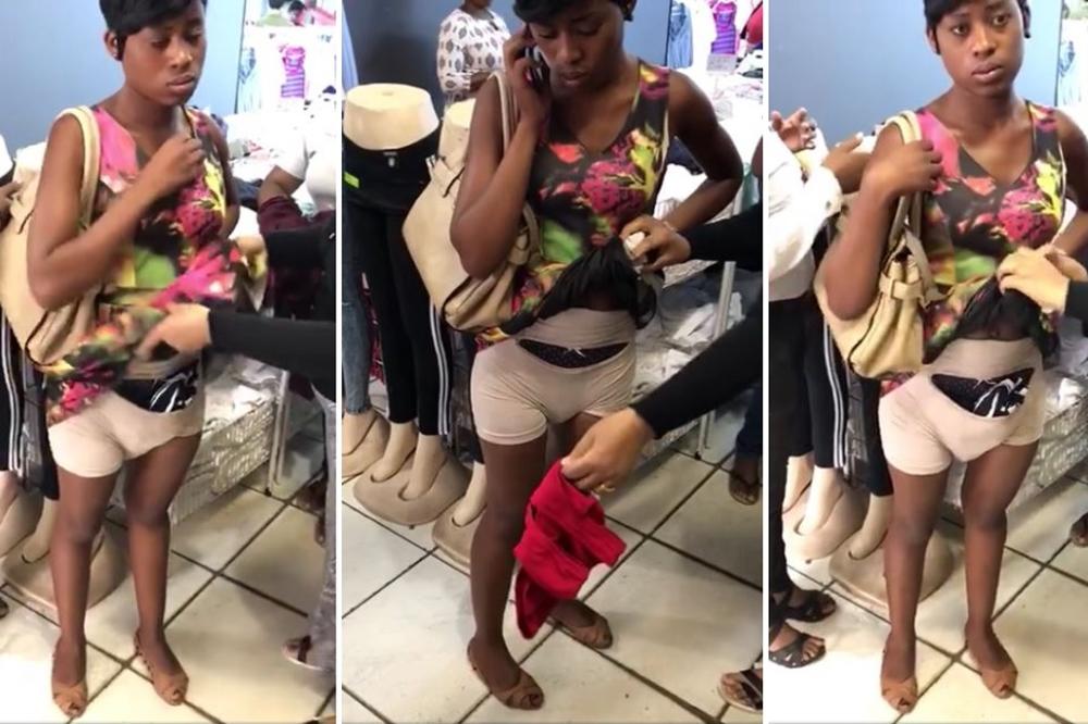 DOMIŠLJATA KRADLJIVICA! Devojka skriva ukradenu odeću u svom donjem rublju! (VIDEO)