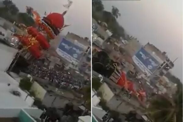 TORANJ VISOK 18 METARA PAO na okupljene usred svečane ceremonije! (VIDEO)