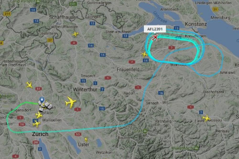 Panika u ruskom aviona za Moskvu: Posle samo 20 minuta leta vraćen u Cirih! (FOTO)