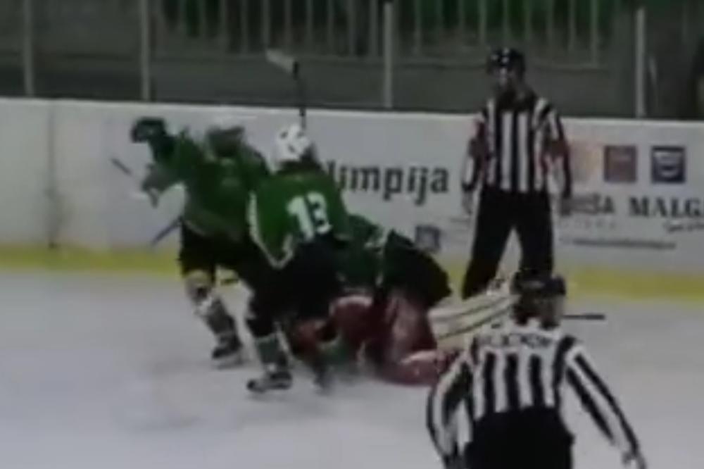 OVO NIJE VITEŠKI! Tri igrača Olimpije ubila od batina jednog Zvezdinog! (VIDEO)