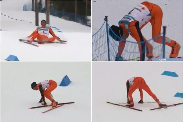 Ovo je NAJGORI SKIJAŠ SVIH VREMENA! Klizao, padao, saplitao se, razbijao...i, na kraju, ODUSTAO! (VIDEO)