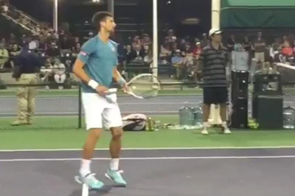 HISTERIJA ZBOG NOVAKA: Na tribinama igla nije mogla da padne tokom treninga Đokovića! (VIDEO)