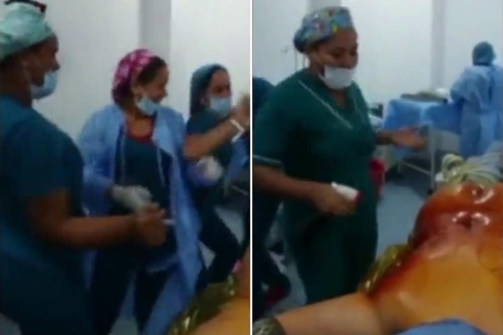 Uspavale pacijenta, pa đuskale pored njega! Procureo skandalozni snimak iz operacione sale! (VIDEO)