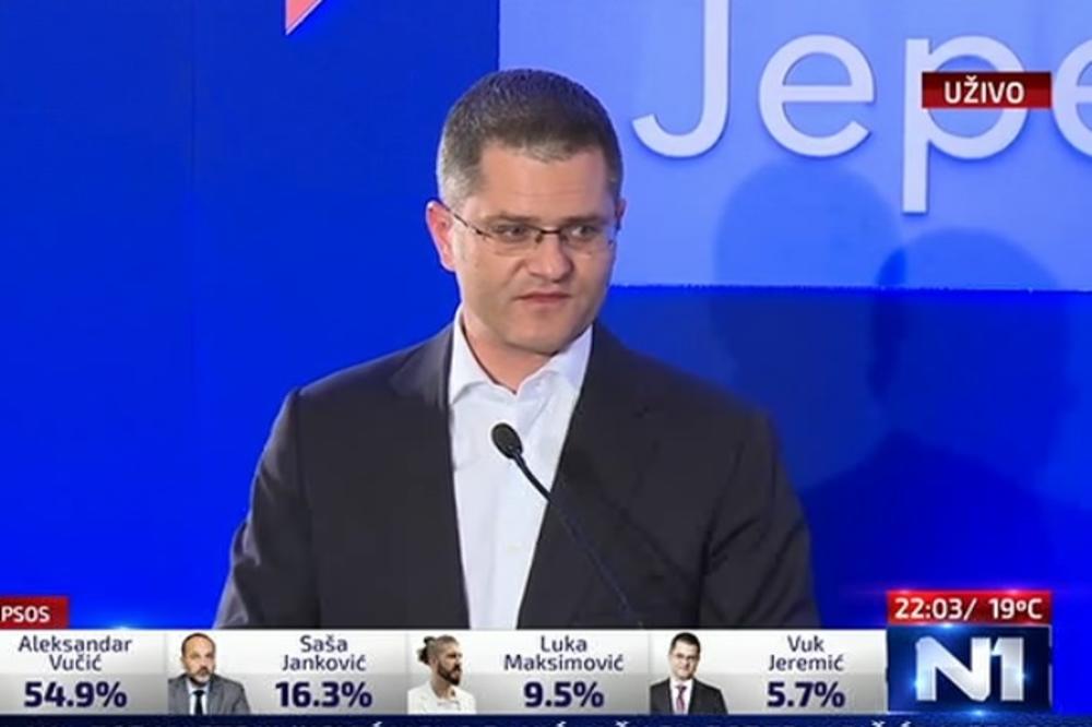 JEREMIĆ POSLE PORAZA: Sigurno je da ne ulazim u drugi krug! Srbija nije demokratska zemlja!