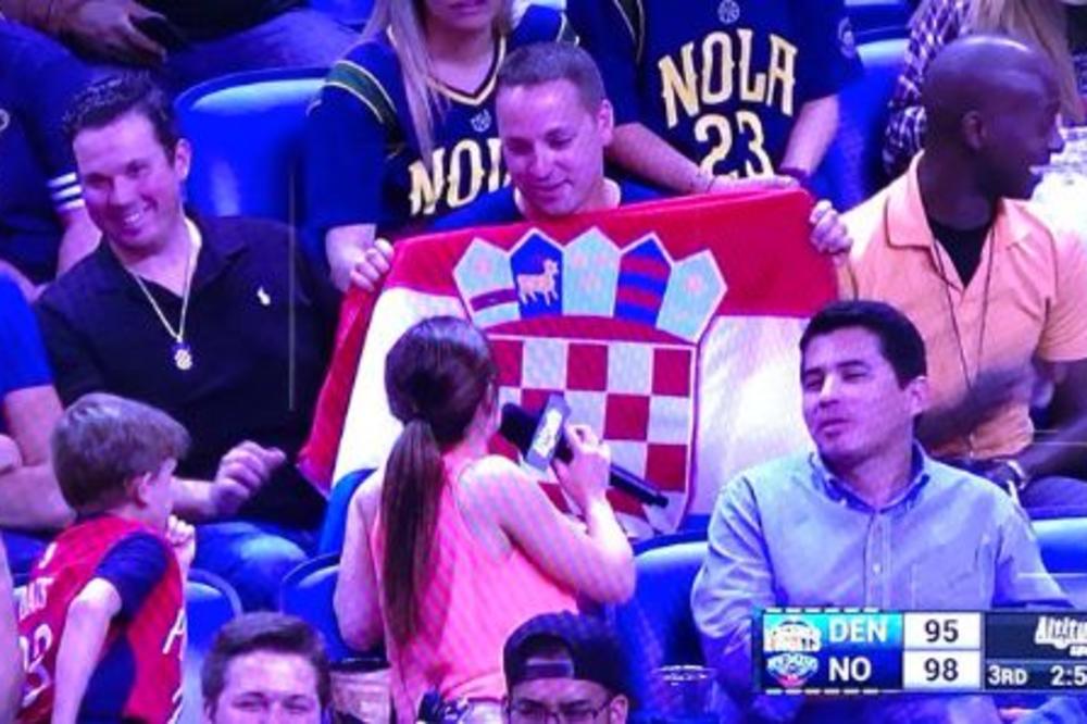NEVIĐENA PROVOKACIJA!!! Hrvatska zastava i povici ČETNIK, ČETNIK za Nikolu Jokića usred Nju Orleansa! (FOTO) (VIDEO)