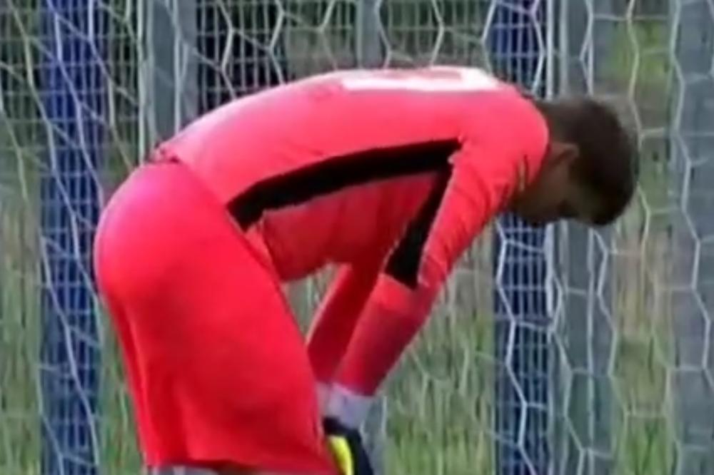 NOJERE, TI LI SI? Golman Radnika je toliko kiksnuo da je od muke zaplakao na terenu! (VIDEO)