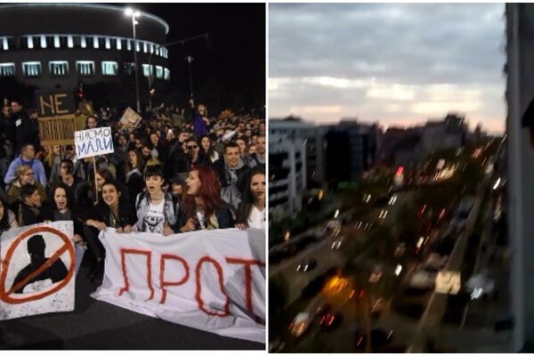 DOŠLI STE DA RUŠITE MOJ NOVI SAD NARKOMANI! Mladić sa prozora VREĐAO učesnike protesta! (VIDEO)