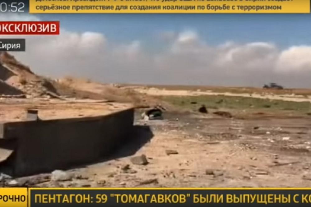 PRVI SNIMAK NAPADA: Sravnjena vojna baza i opustošen vojni hangar! (VIDEO)