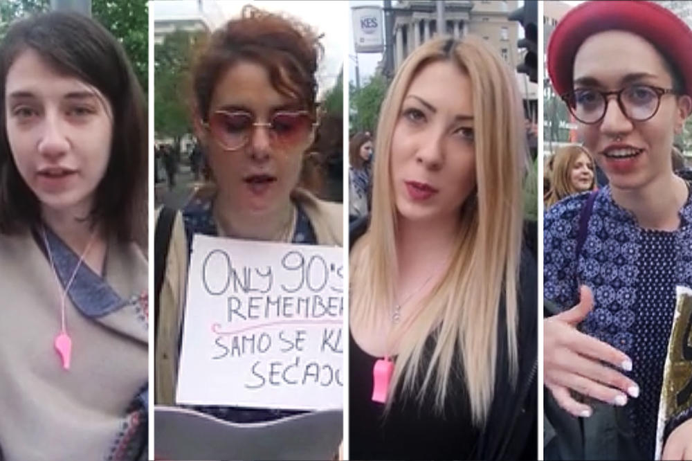 DEVOJKE NA PROTESTU RECITUJU O SLOBODI: Reči pesnika NAJBOLJE POKAZUJU ZAŠTO SRBIJA ŠETA! (VIDEO)
