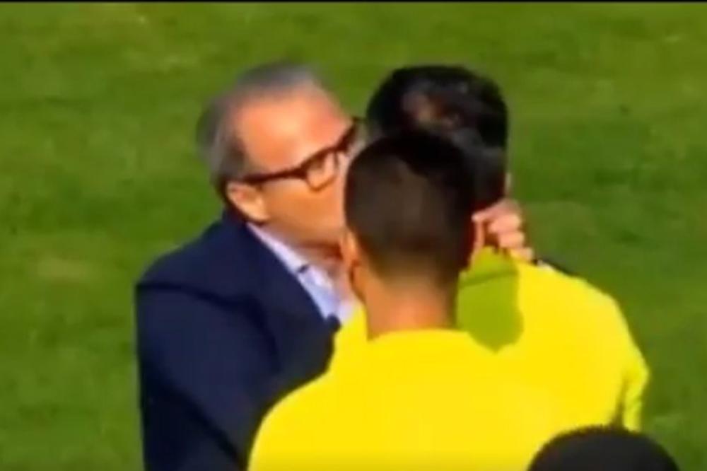 Predsednik kluba doživotno izbačen iz fudbala zato što je ljubio, grickao uvo i uhvatio za zadnjicu sudiju! (VIDEO)
