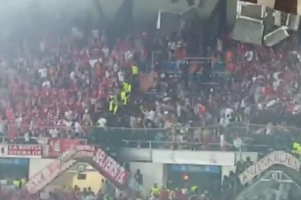 HULIGANSKO LUDILO U MADRIDU! Tuča navijača Bajerna i španska policije na Santjago Bernabeuu! (VIDEO)