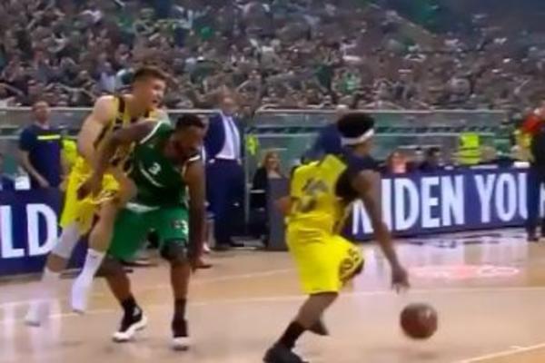 PRLJAVIJE OD OVOGA NE MOŽE! Kako je igrač Panatinaikosa pokušao da povredi Bogdanovića? (VIDEO)