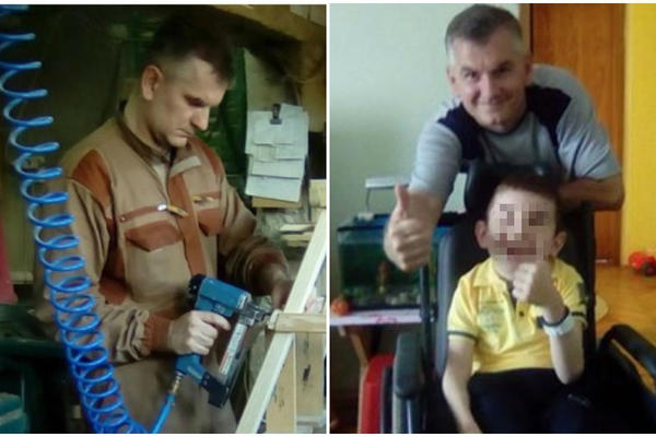 Mićo ima 9 godina i nikad nije prohodao, a stolar Mile mu je poklonom vratio osmeh! Evo kako taj poklon izgleda! (FOTO)