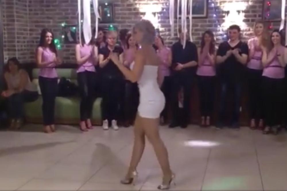 KAKVU ZADNJICU KUMA IMA: Zaplesala je i napravila pravu pometnju na venčanju! (VIDEO)