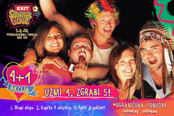 EXIT fanovima daje priliku da svaku petu ulaznicu dobiju na poklon!