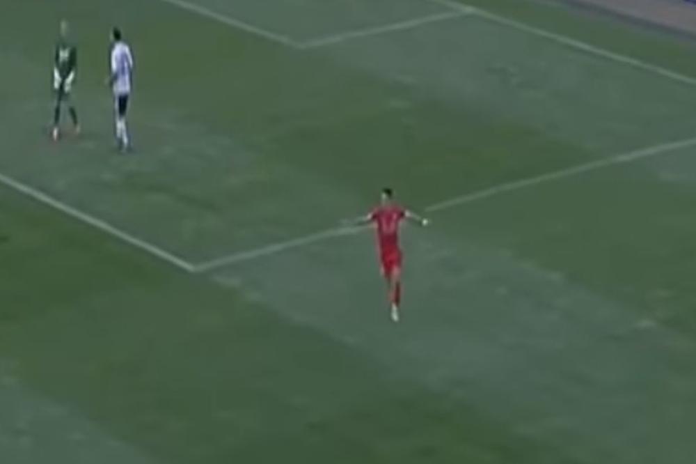 KRENUO DA SE RADUJE, PA STAO: Strelac gola za Voždovac protiv Partizana objasnio svoje neobično ponašanje! (VIDEO)