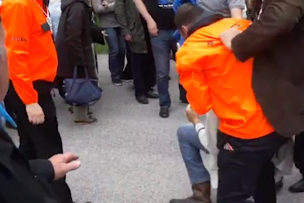 HRVAT SA USTAŠKOM KAPOM NASRNUO NA NOVINARA Šokantan snimak iz Austrije! (VIDEO)