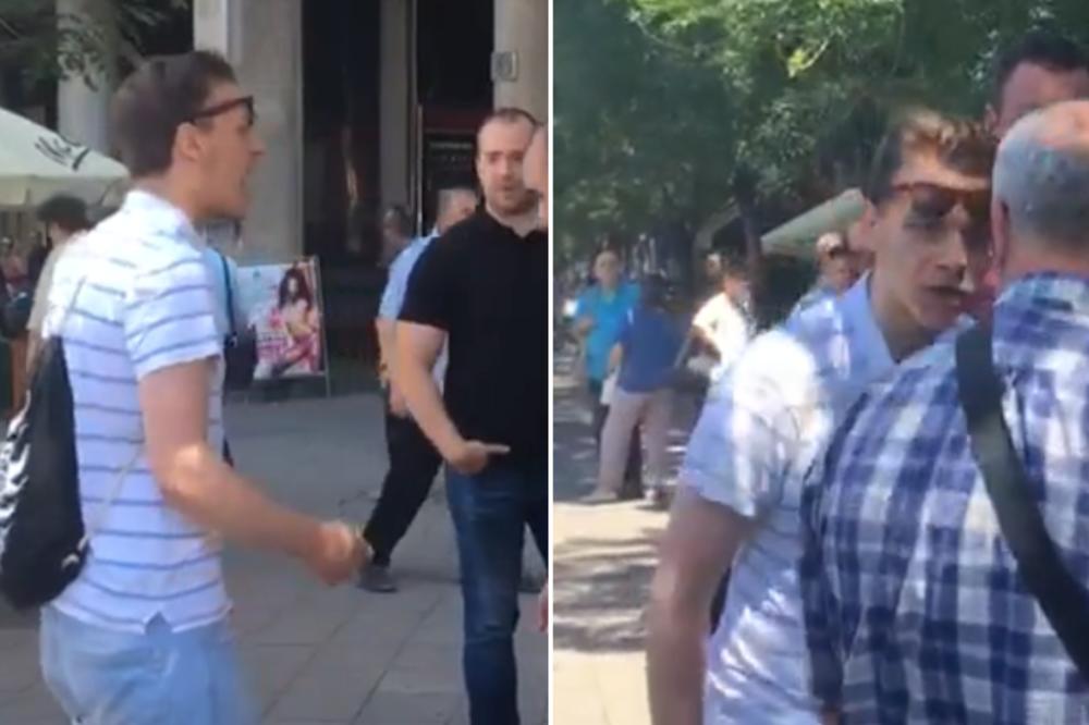 KO STE VI DA ME SKLANJATE ODAVDE? Ko vas plaća? Mladić napravio incident uoči Vučićevog polaganja zakletve (VIDEO)