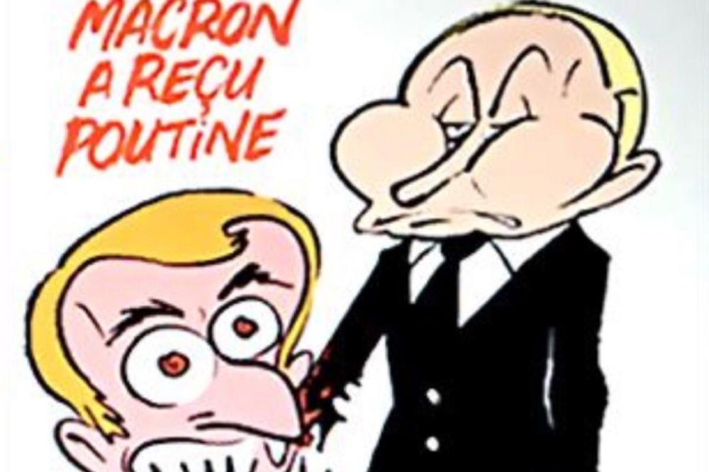 Putin ima novog psa, ali ga je ugrizao! ŠARLI EBDO UDARA NA MAKRONA (VIDEO)