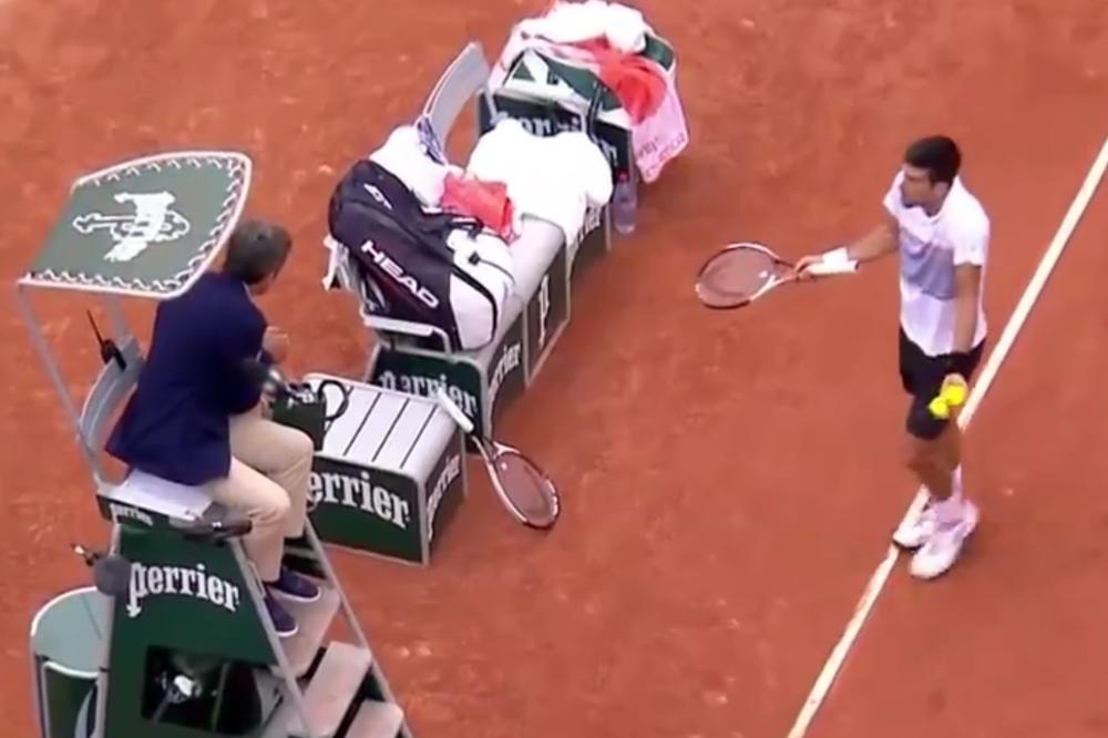 ŠTA, SADA ZNAŠ I SRPSKI? Nole načisto poludeo zbog sudije, dugo ga nismo videli ovako besnog! (VIDEO)