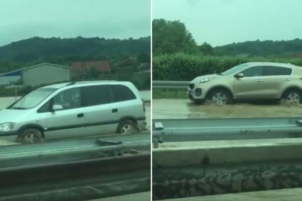 PLIVA E-75! Voda poplavila deo autoputa kod Umčara! (VIDEO)