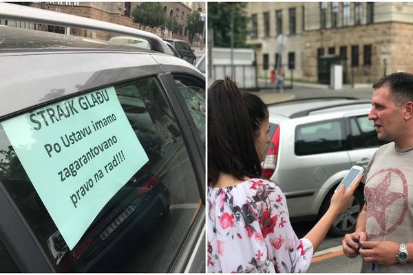 TAKSISTI U CENTRU BEOGRADA ŠTRAJKUJU GLAĐU: Nećemo da budemo divljaci, hoćemo naše dozvole i DA RADIMO! (FOTO) (VIDEO)