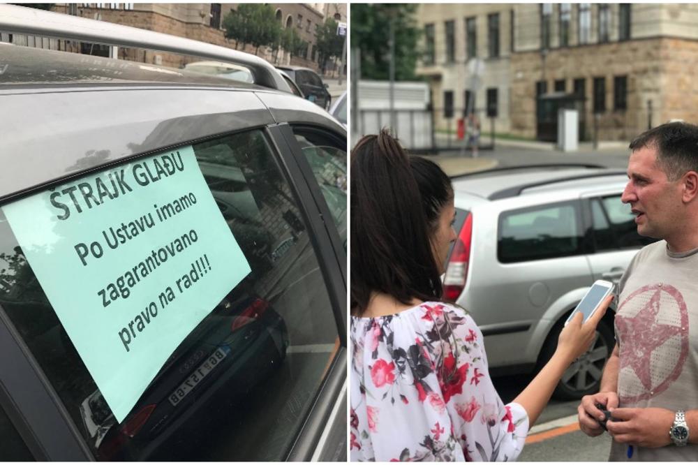 TAKSISTI U CENTRU BEOGRADA ŠTRAJKUJU GLAĐU: Nećemo da budemo divljaci, hoćemo naše dozvole i DA RADIMO! (FOTO) (VIDEO)