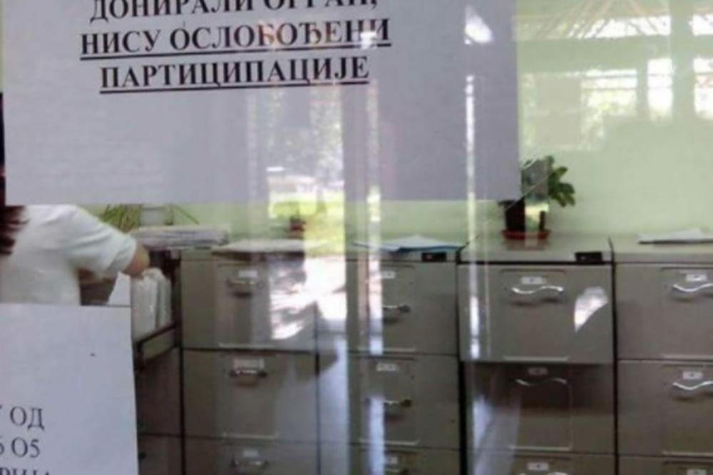 OBAVEŠTENJE IZ SRPSKE BOLNICE KOJE JE NALJUTILO SVE: Doniraj bubreg pa ne plaćaš participaciju! (FOTO)