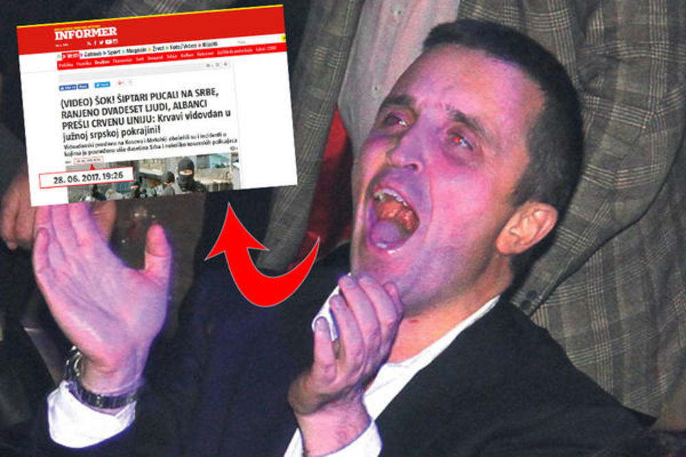 PEĆINSKI ČOVEK DRAGAN J. VUČIĆEVIĆ IZAZIVA RAT NA KOSOVU: Nepismeni urednik SNS biltena večeras objavio VEST O 20 RANJENIH SRBA STARU 5 GODINA!