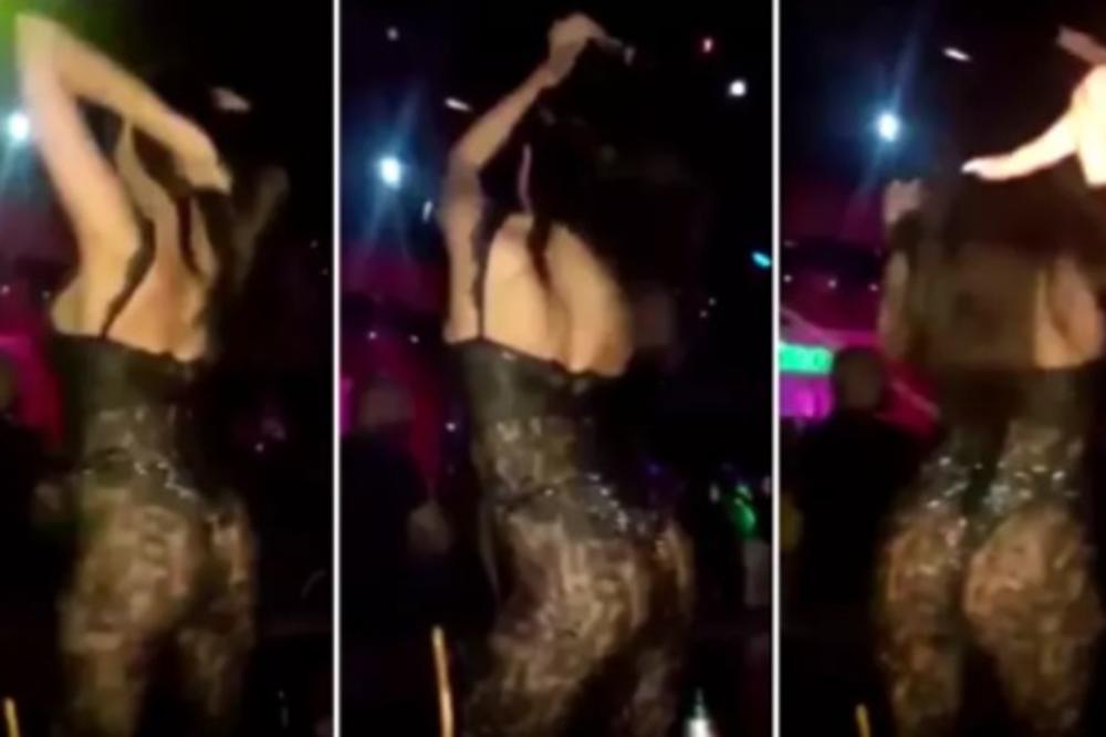 NIKO NJEGA NIJE SLUŠAO, CEO KLUB SAMO U NJENU GUZU GLEDAO: Celo veče je igrala na nastupu popularnog pevača! (VIDEO)