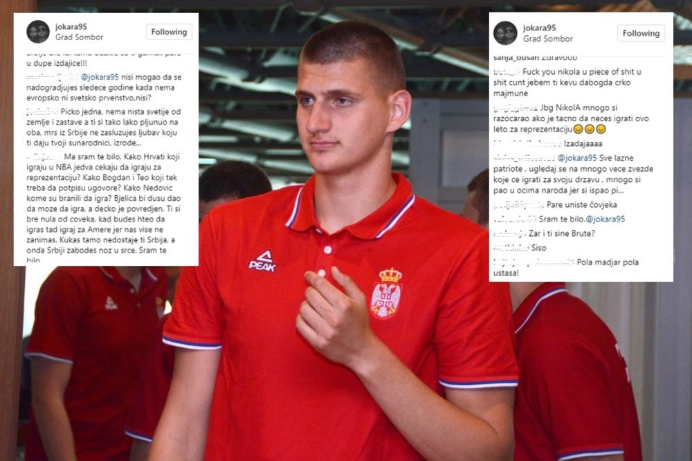 Majmune! Marš iz Srbije! Dabogda slomio obe noge! Do juče se kleli u Jokića, a sad ga najodvratnije vređaju i kunu! (FOTO)