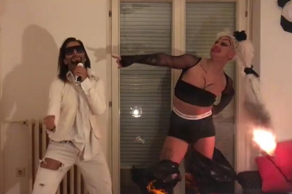 OVO JE NAJLUĐA IMITACIJA KARLEUŠE IKADA! Ismevao nastup JK, a onda mu se zapalila PERIKA (VIDEO)