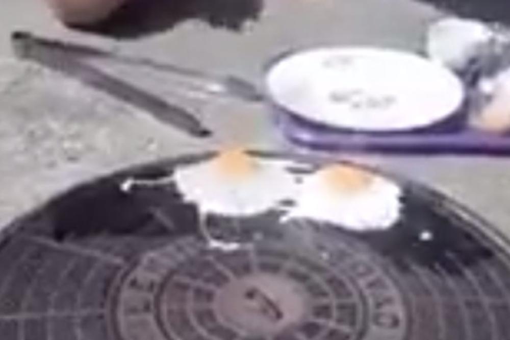 KAŽU DA JE +40, DA LI IM VERUJETE? Napolju je toliki pakao, da je Leskovčanin ispekao jaje na asfaltu!